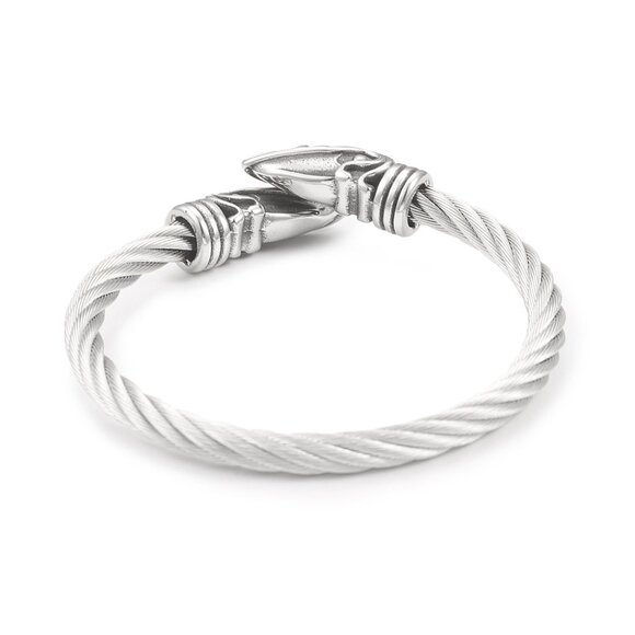 NWOT - Simple yet Stunning Twist rope Stainless Steel wrap cuff Bracelet 2/$25 - Picture 3 of 3